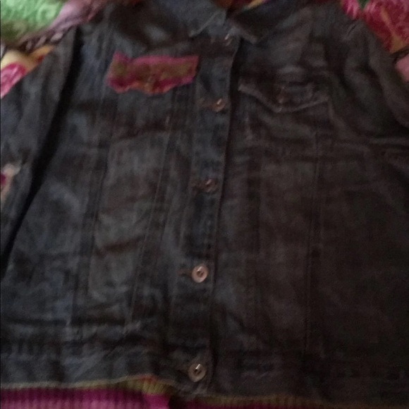 Denim distressed patch jacket - Picture 2 of 4